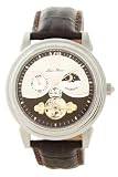 Collecte automatique en cuir brun voir Lucien Piccard masculine par le biais de montre 28195BR