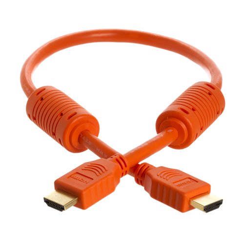 Premium 1.5ft (0.5M) Ultra-High Speed HDMI Cable - 120 Hz - Version 1.3 Category 2 - 1080p - PS3 - Blu-Ray - XBox360 - ORANGE Color