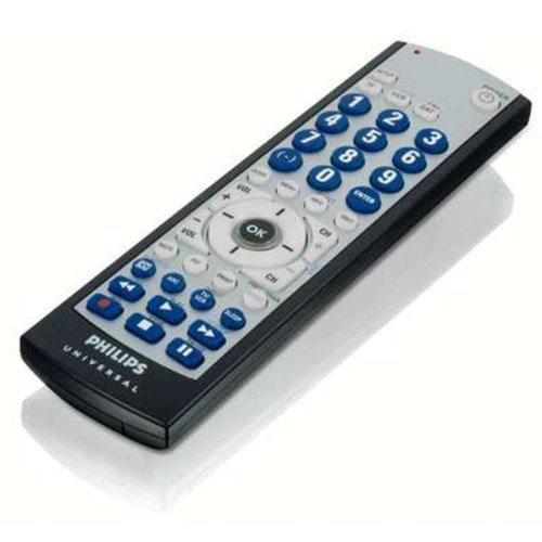 Philips SRU3003/27 Universal Big Button 3 Device Remote (Silver/Black)