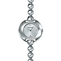 Cacharel - Montre Femme Acier - CN5305AF - Quartz Analogique -Ronde - Cadran Argent - Bracelet Acier Galets