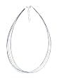 Necklace Cord For Pendants - D68 - Multi-Strand Cord - Stainless Steel with .925 Sterling Silver Ends - 16" + 2" Extension Chain - Royal Blue Color
