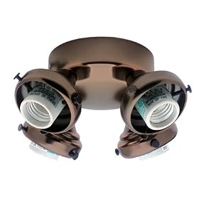 Hunter 28987 4 Light Adaptor, Amber Bronze