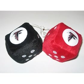 Click here to buy ATLANTA FALCONS Team Logo Pair of FUZZY DICE by  Freemont Die .