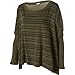 T2Love Cape Top With Snap - Long-Sleeve - Women's Moss Stripe, L