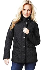 Petite Funnel Neck Quilted Jacket