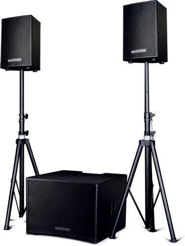 Marathon TRIMAX-1200 Compact 15-Inch Powered Sub 1200 Watts Active 3-Piece System