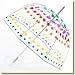Totes - Adult Primary Dots Clear Bubble Umbrella