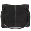Fontanelli Black and Yellow Reversible Suede Tote Bag