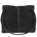 Fontanelli Black and Yellow Reversible Suede Tote Bag