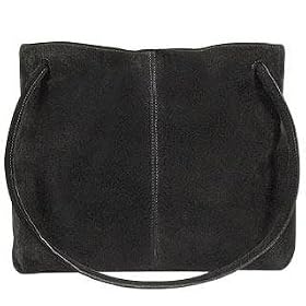 Fontanelli Black and Yellow Reversible Suede Tote Bag