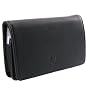 Motorola OEM horizonal fashion leather pouch (Black) with "S" clip for Motorola MOTO Q