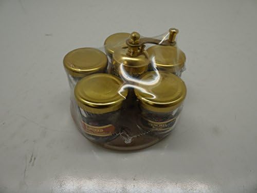 Gunbak 5 Spice Set with Turkish Handmade Traditional Grinder Mill