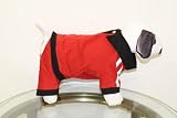 Red and Black Dog Shirt and Pant Set (16″ Chest by 10″ Length-Small)