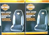 Harley Davidson Seat Cover Set Orange White Bucket Seat