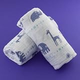 Bambino Land Muslin Organic Blankets Jungle Animals Boy - 2 Pack by Bambino Land