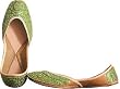 Beaded & Sequin Indian Khussa Belly Dance Shoes for Women Handcrafted Casual Footwear Available in Various Sizes