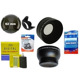DigitaL Concepts 52 mm 2X Telephoto and .45X Wide Angle Lens with Accessory Kit