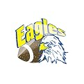 Eagles Cheek Glitter Decal 100-pk. - Yellow/ Blue