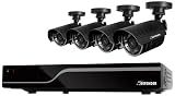 DEFENDER 21026 SENTINEL 4-Channel Smart Security DVR with 4 Hi-Resolution Outdoor Security Cameras