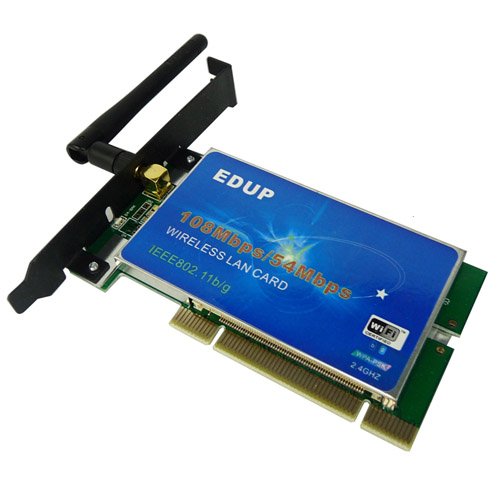 Wireless Wi-Fi 54Mbps/108 Mbps PCI LAN Card PCI Network Card Adapter 802.11g with SMA Antenna