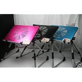 Edelectronic Laptop Notebook Stand Desk Bed Table Cooler Fan PINK