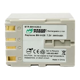 JVC GR-D23, GR-D231, GR-D238, and GR-D24 Battery (Premium Cells, 3900mAh, 2-YR Warranty) (by Wasabi Power®)