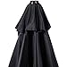 Sundale Outdoor 10 Feet Outdoor Aluminum Patio Umbrella with Auto Tilt and Crank, 8 Alu. Ribs, 100% Polyester (Black)