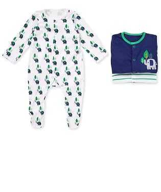 Elephant Sleepsuits - 3 pack