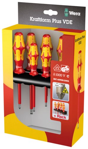  Wera 05006145001 Jeu de tournevis 1601 VDE 6 pièces (Import Allemagne)