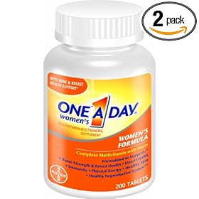 One-A-Day Women's Multivitamin, 200-Count Bottles (Pack of 2)