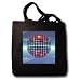 Perkins Designs Surreal - Mirror Ball reflecting mirror disco ball dances in the atmosphere above Earth - Tote Bags