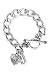 Juicy Couture Silver Pave Heart Charm Bracelet