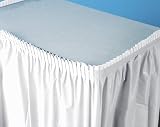 Plastic Table Skirts - 13 Colors Select Color: White