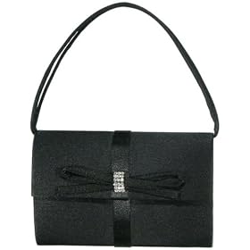 Click here to buy SEVENTEEN Satin Evening Bag W  Rhinestones by SEVENTEEN.
