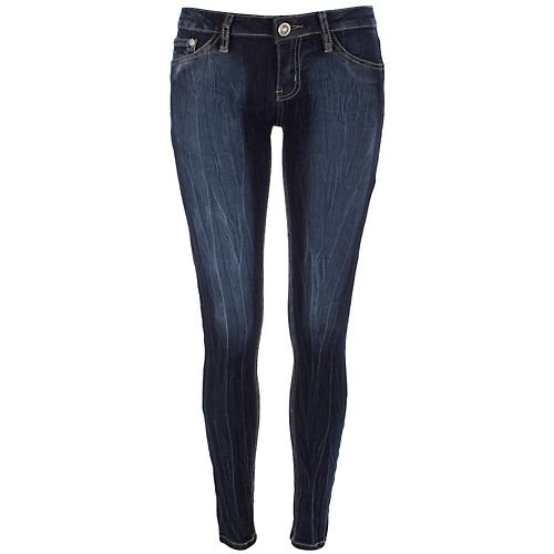 YMI Crinkle Textured Skinny Jeans