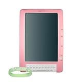 Amazon Kindle DX E-Book Reader Silicone Skin Rubber Cover ( PINK ) + Vangoddy tm, Live*Laugh*Love wrist band!!!