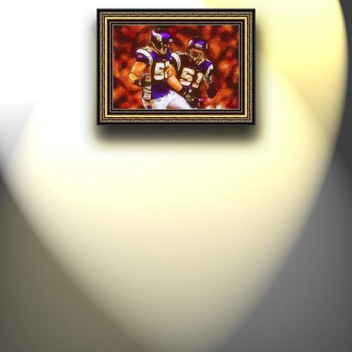 Completely Handpainted American Football Sport Painting, Custom Order FL7853, Oil on Canvas, with Option to Paint Jerry, Brett & Co. from Any Other Favorite Photograph or Picture, Unframed, Size 23'' x 35
