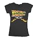 Back to the Future Flames Black Juniors T-shirt Tee