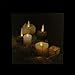 LED Lighted Flickering Candles and Leaves Canvas Wall Art 12