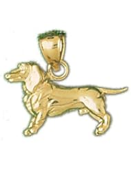 Dazzlers Solid 14k Gold 3D Dachsund Dog Charm Pendant Available in three colors from jewelsberry (weights: 4.0 grams only)