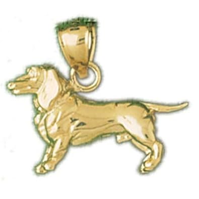 Cheap Girls Jewelry Dazzlers Solid 14k Gold 3D Dachsund Dog Charm Pendant Available in three colors from jewelsberry (weights: 4.0 grams only) For Sale