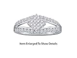 Stunning 14k. White Gold 1/2 Ct. Invisible Set Diamond Engagement / Promise Ring