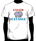 Calcio Catania Basic Logo Tee, Adult Medium - White