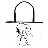 41Hwdvit9ZL. SL160  Classic Shoulder Handbag  of Vintage Art Deco Snoopy with Woodstock B&W