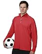 Mens 88% Polyester 12% Spandex Knit Quarter Zipper Jogging Pullover,
