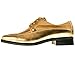 Viotti Mens Gold Dress Oxford with Striped Satin and Patent Trim : Style 179 Gold -035