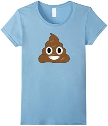 Women's Emoji Poop Shirt ~ Novelty Funny t-shirt for Men Women Kids Medium Baby Blue