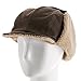 Best Pilot Trooper Aviator Cap Faux Leather Hat Ushanka Trapper Brown 7 1/2