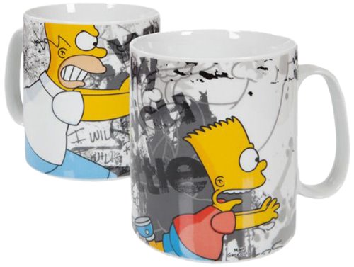 Imagen 7 de United Labels 116520 Los Simpson - Taza gigante con diseño de Bart y Homer (850 ml)