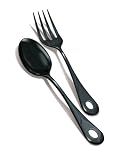 from Nigella Lawson Living Kitchen Nigella Lawson Living Kitchen Melamine Serving Spoon & Fork Black (Model 60NL6MSFBK)
